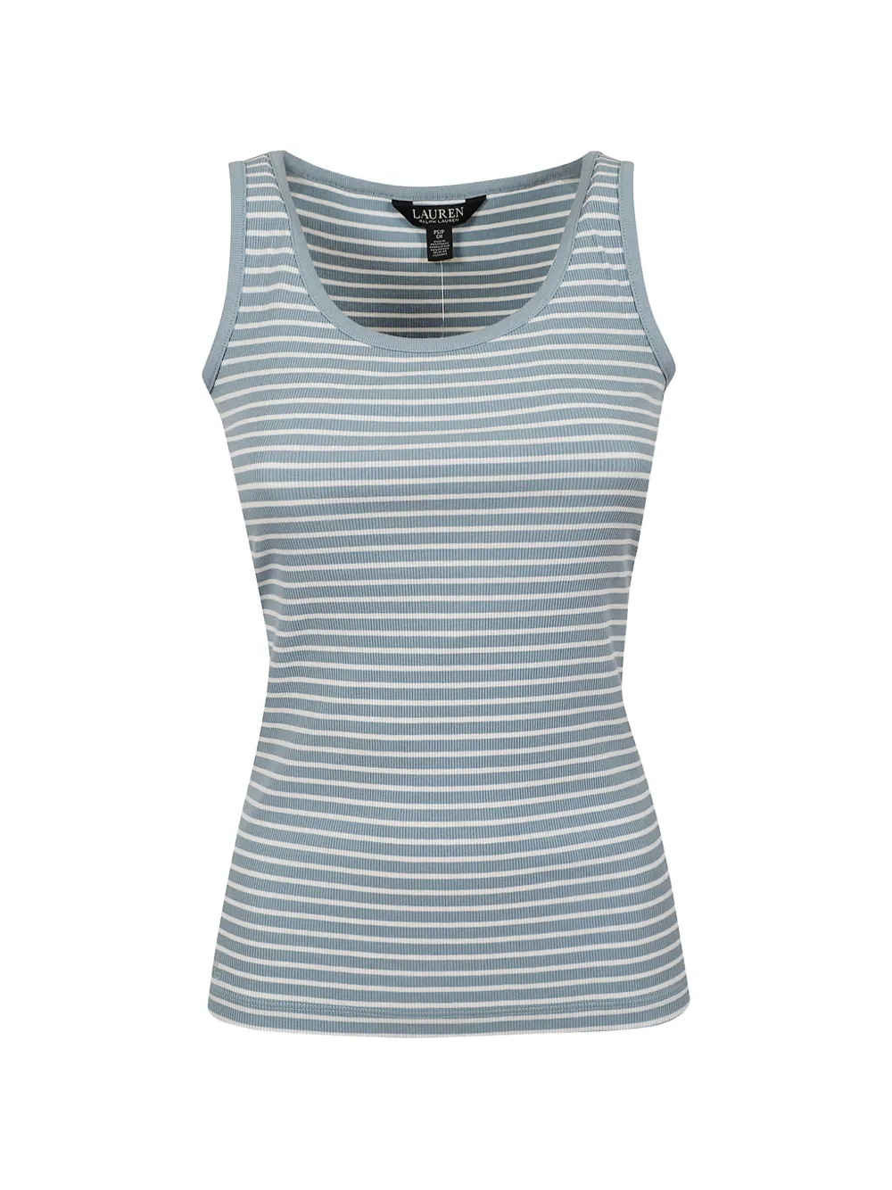 Lauren Ralph Lauren striped ribbed tank top - Blu