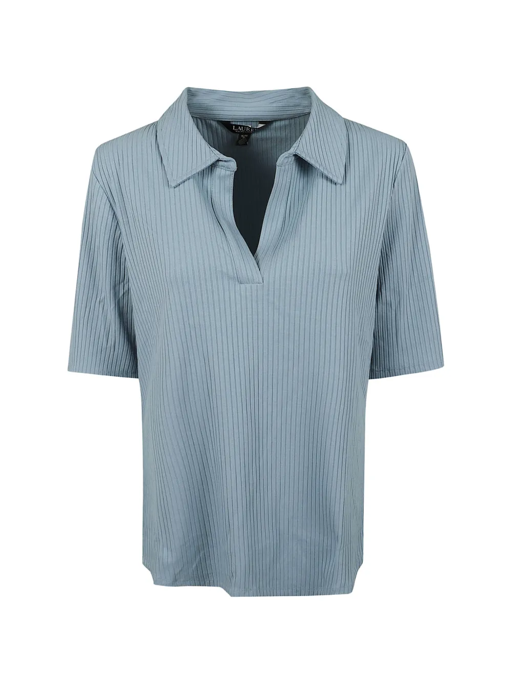 Lauren Ralph Lauren V-neck ribbed T-shirt - Blu