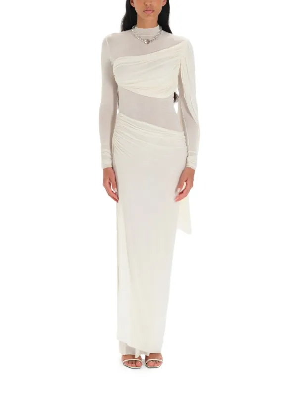 draped sheer waist maxi dress Lizbeth Maxi Dress