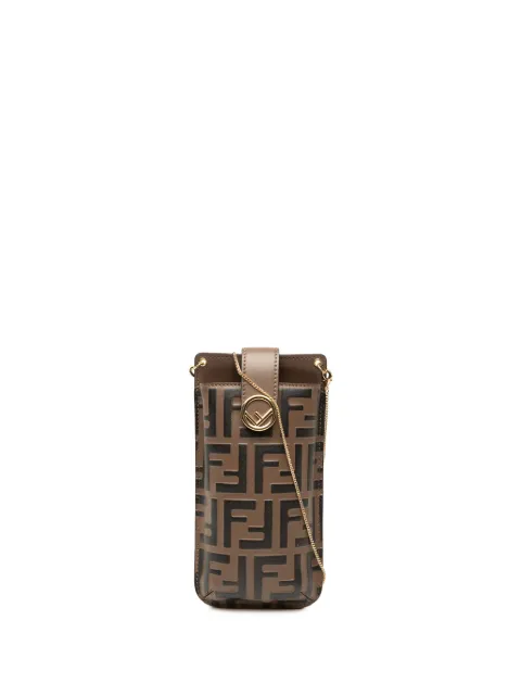 Fendi Pre-Owned 2010-2026 FF 1974 Embossed Leather Phone Pouch on Chain crossbody bag