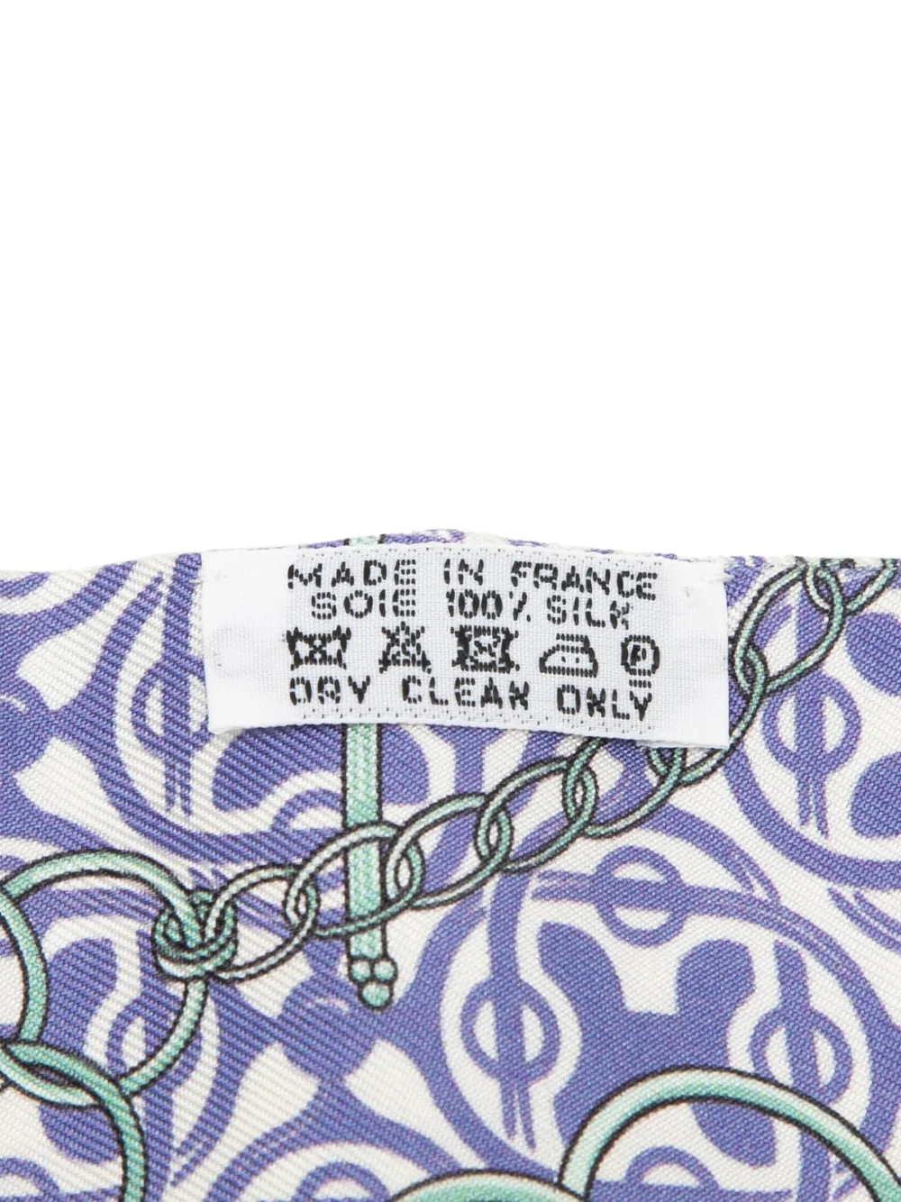 Hermès Pre-owned 1999-2007 Mors Et Gourmettes Remix Silk Twilly Scarf Scarves in Purple, view 4