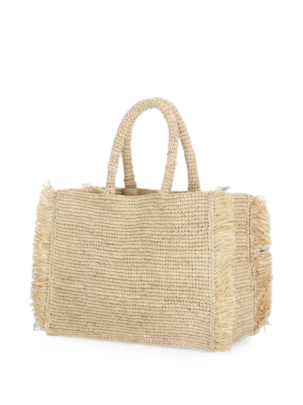 MC2 Saint Barth Colette shopper met franje Beige