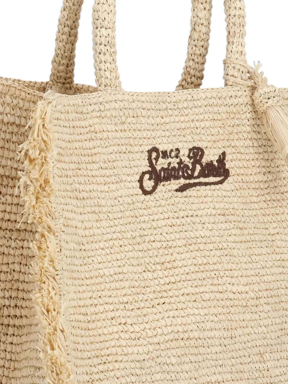 MC2 Saint Barth Colette shopper met franje Beige