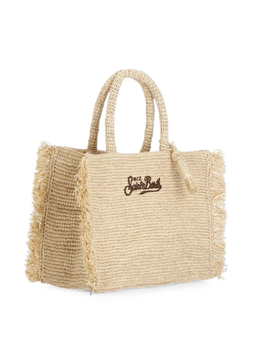 MC2 Saint Barth Colette shopper met franje Beige