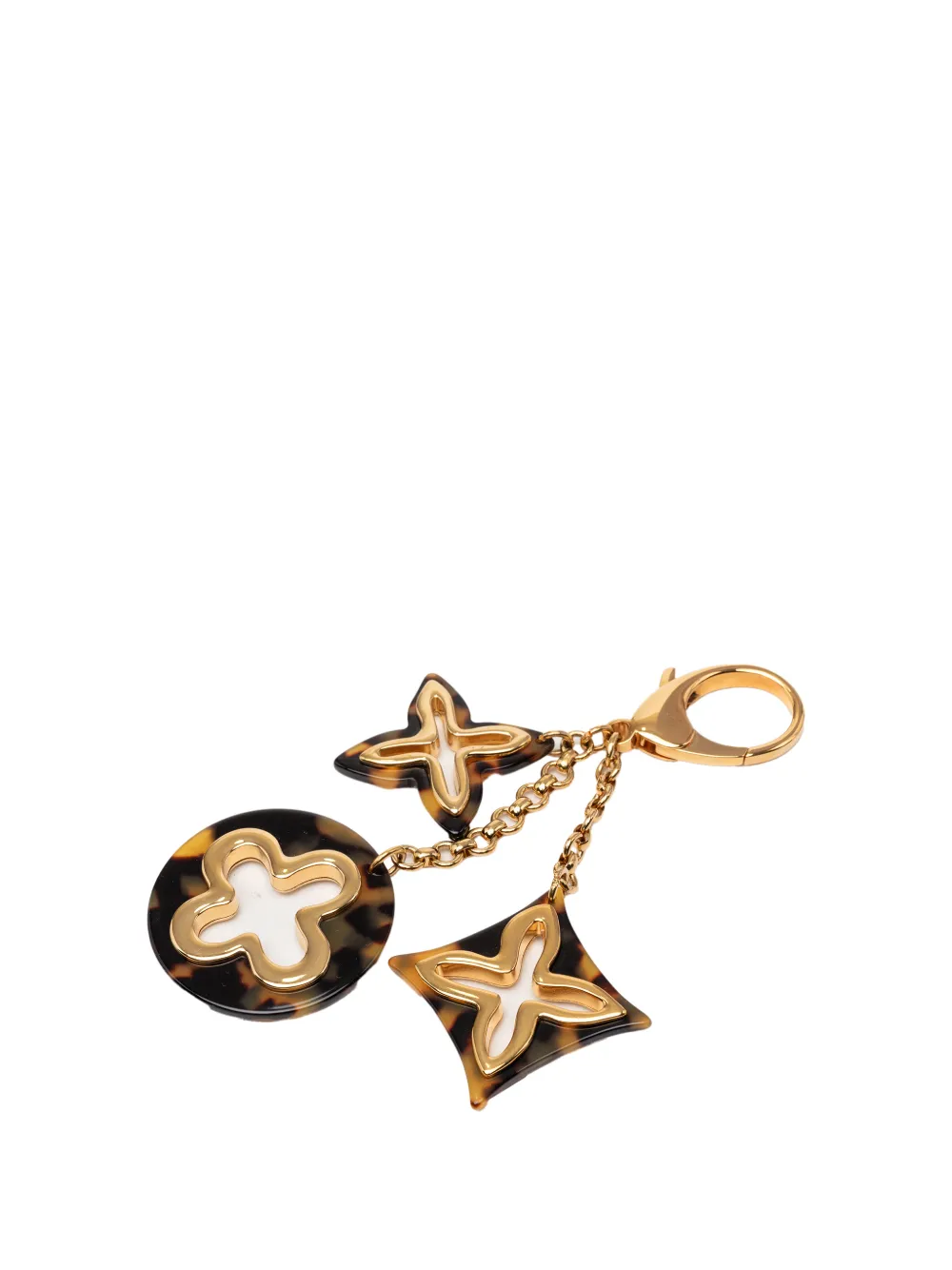 Louis Vuitton Pre-Owned 2010-2026 Gold Plated And Resin Insolence Bag Charm key chain - Marrone