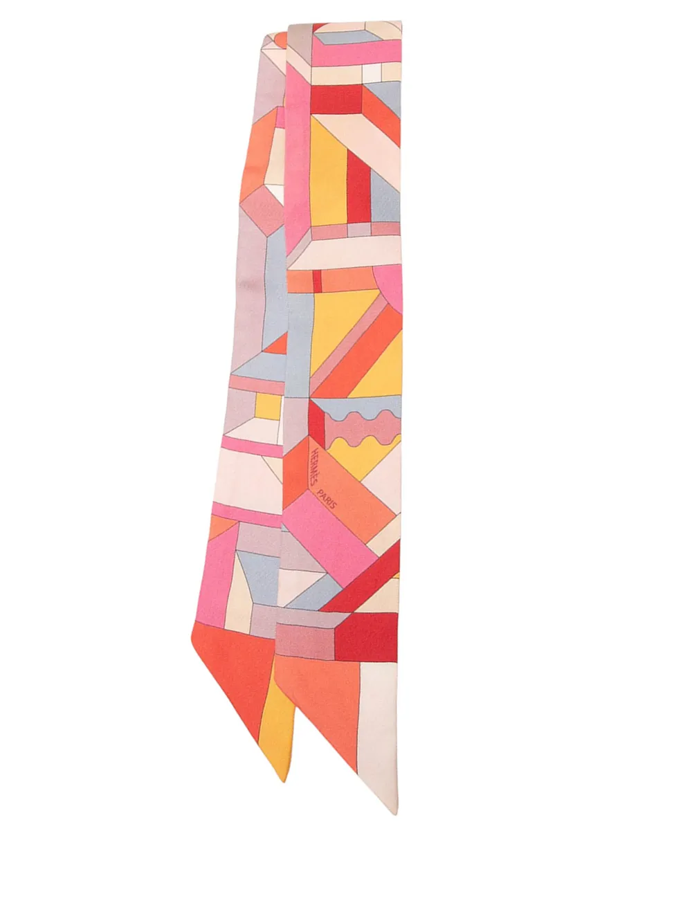 Hermès Pre-Owned 2000-2026 Perspective Cavaliere Silk Twilly Scarf scarves - Rosa