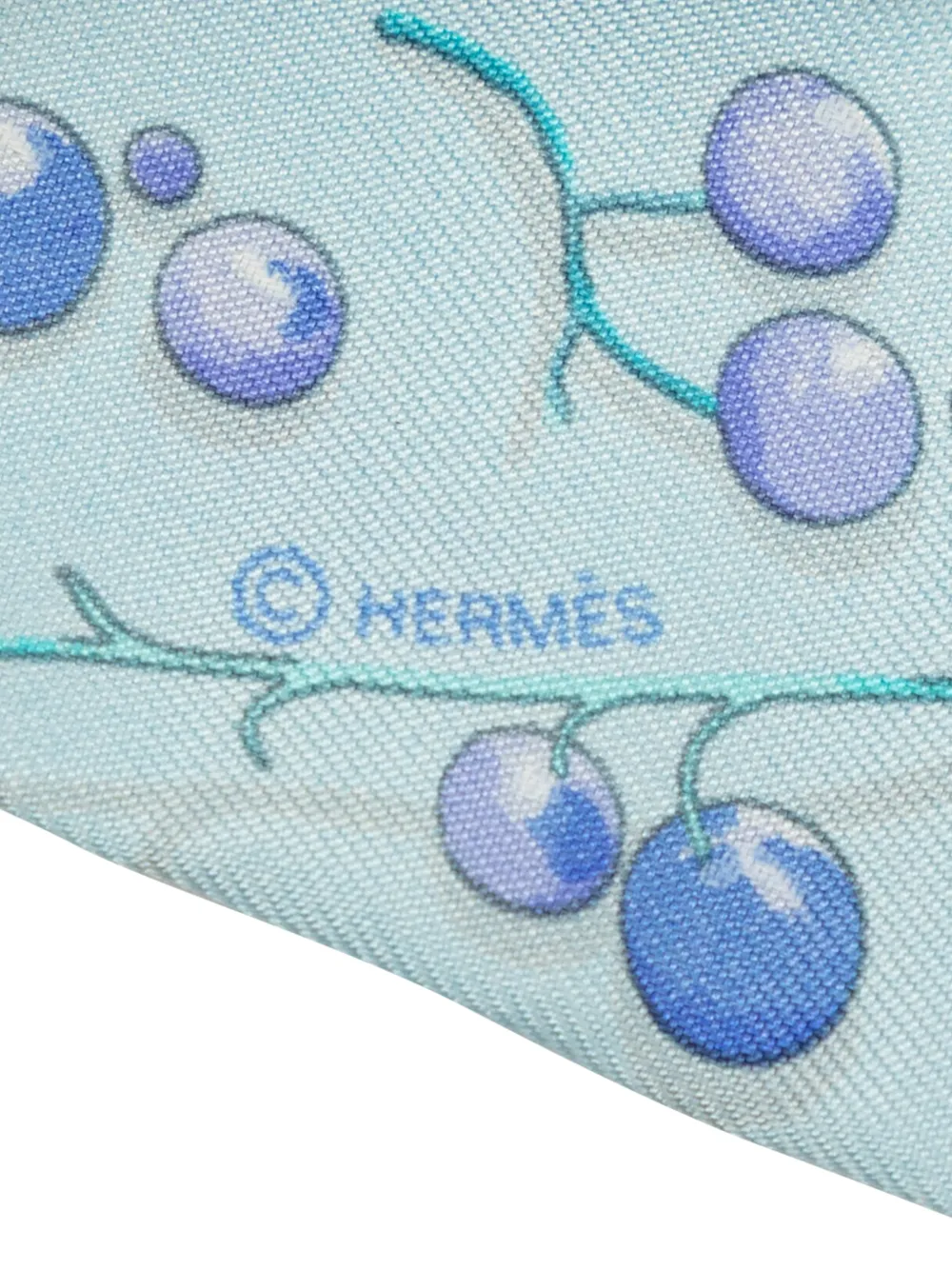 HERMES エルメス ツイリー Red berries シルク100%スカーフ Hermès Pre-Owned 1990-2010 Red Berries ツイリー シルクスカーフ
