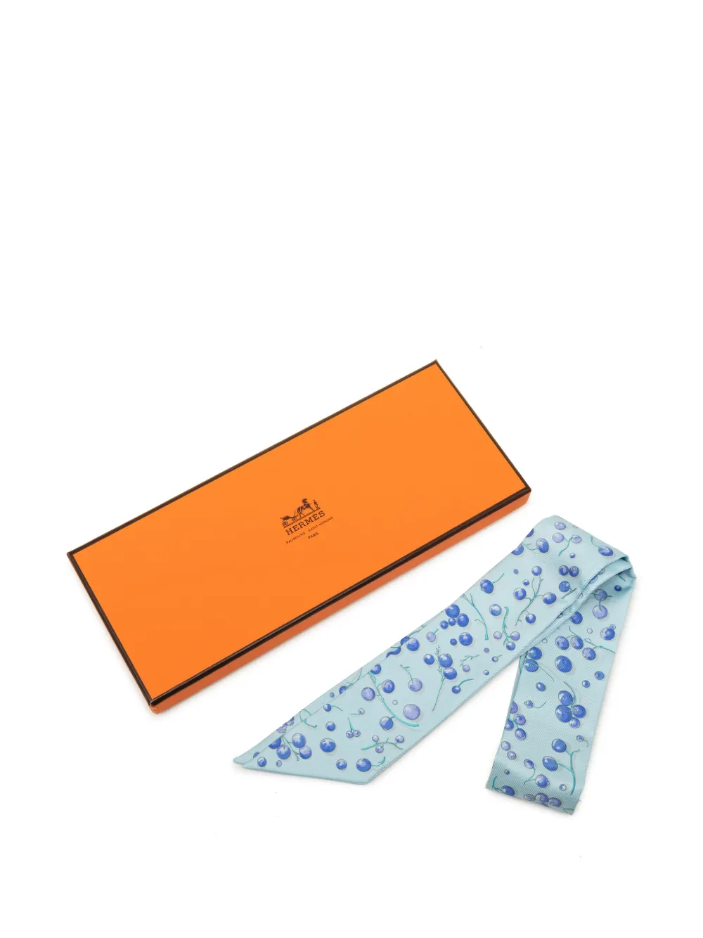 HERMES エルメス ツイリー Red berries シルク100%スカーフ Hermès Pre-Owned 1990-2010 Red Berries ツイリー シルクスカーフ