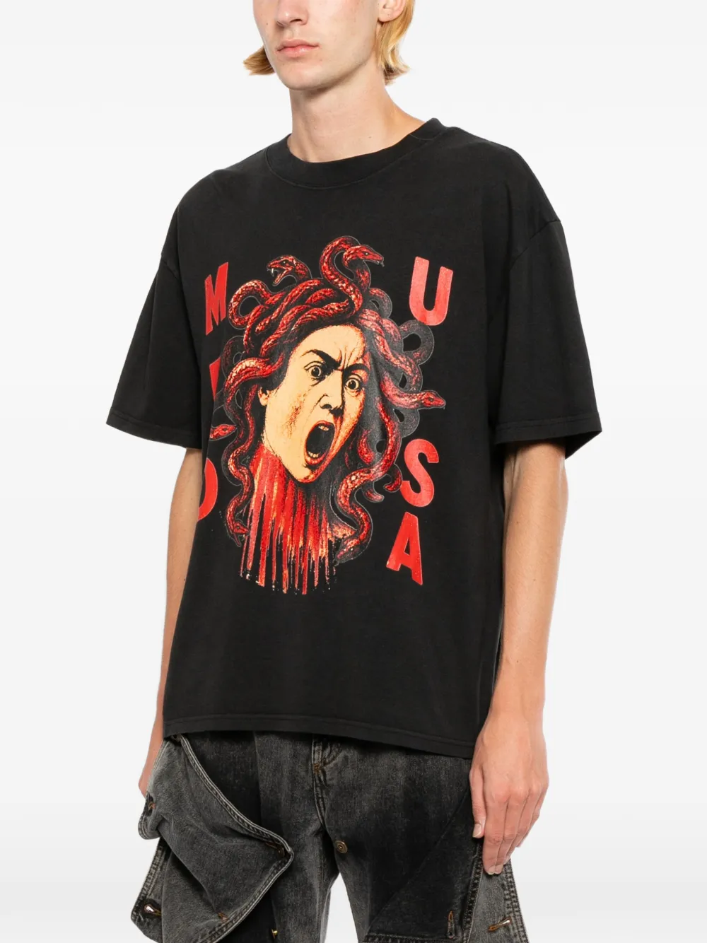 Melt Medusa Printed T-shirt | Black | FARFETCH