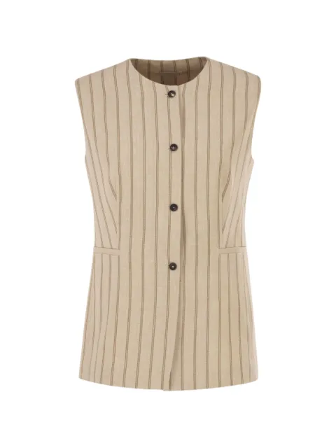 Antonelli pinstriped tailored waistcoat