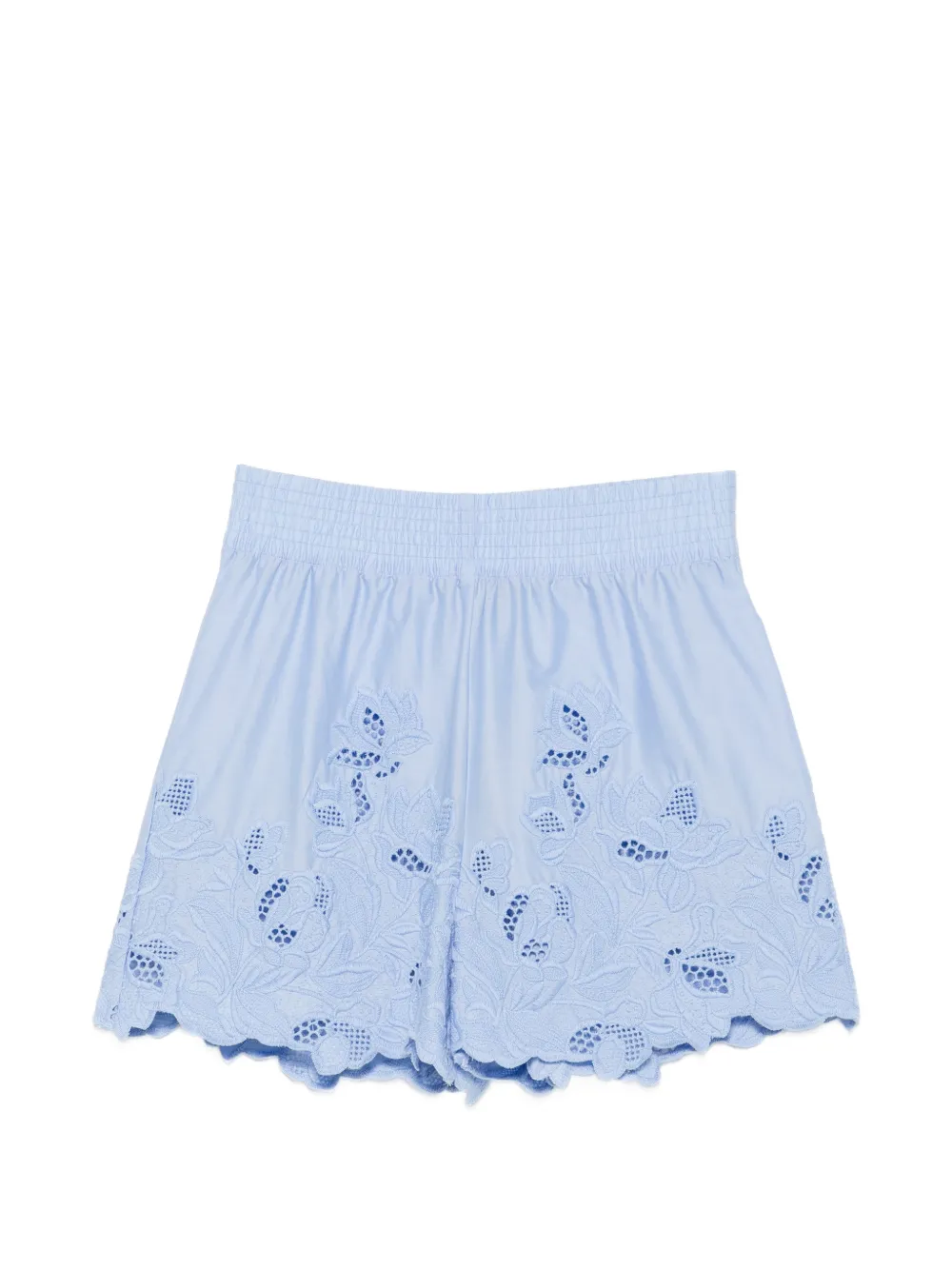 Ermanno Scervino broderie-anglaise scalloped shorts - Blu