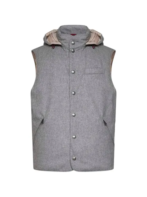 Brunello Cucinelli hooded padded gilet