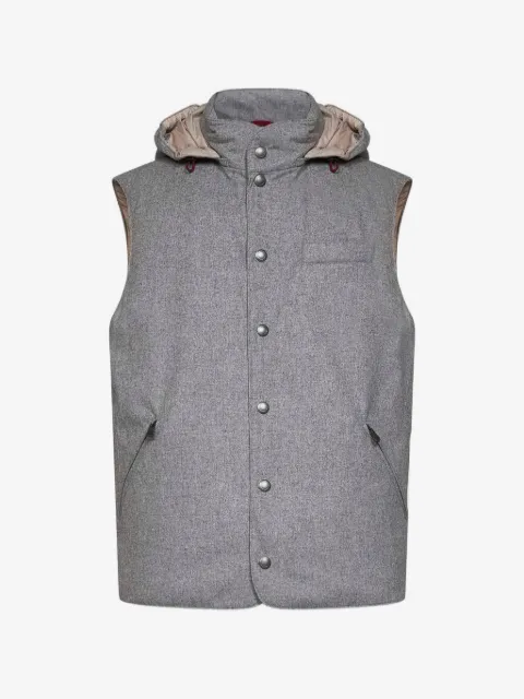 Brunello Cucinelli veste matelassée à capuche