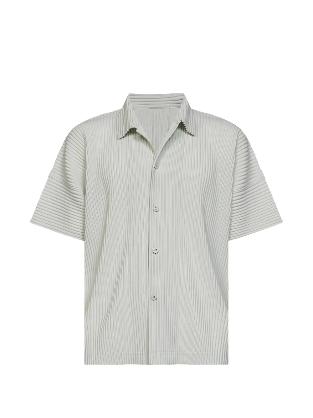 Homme Plissé Issey Miyake pleated short-sleeve shirt - Grau