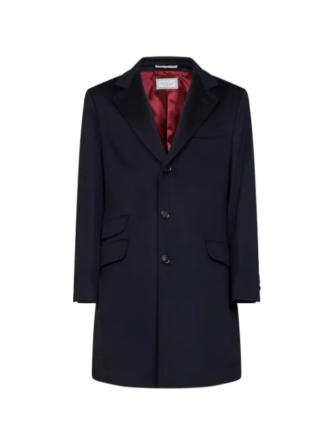 Brunello Cucinelli single-breasted notch-lapel coat