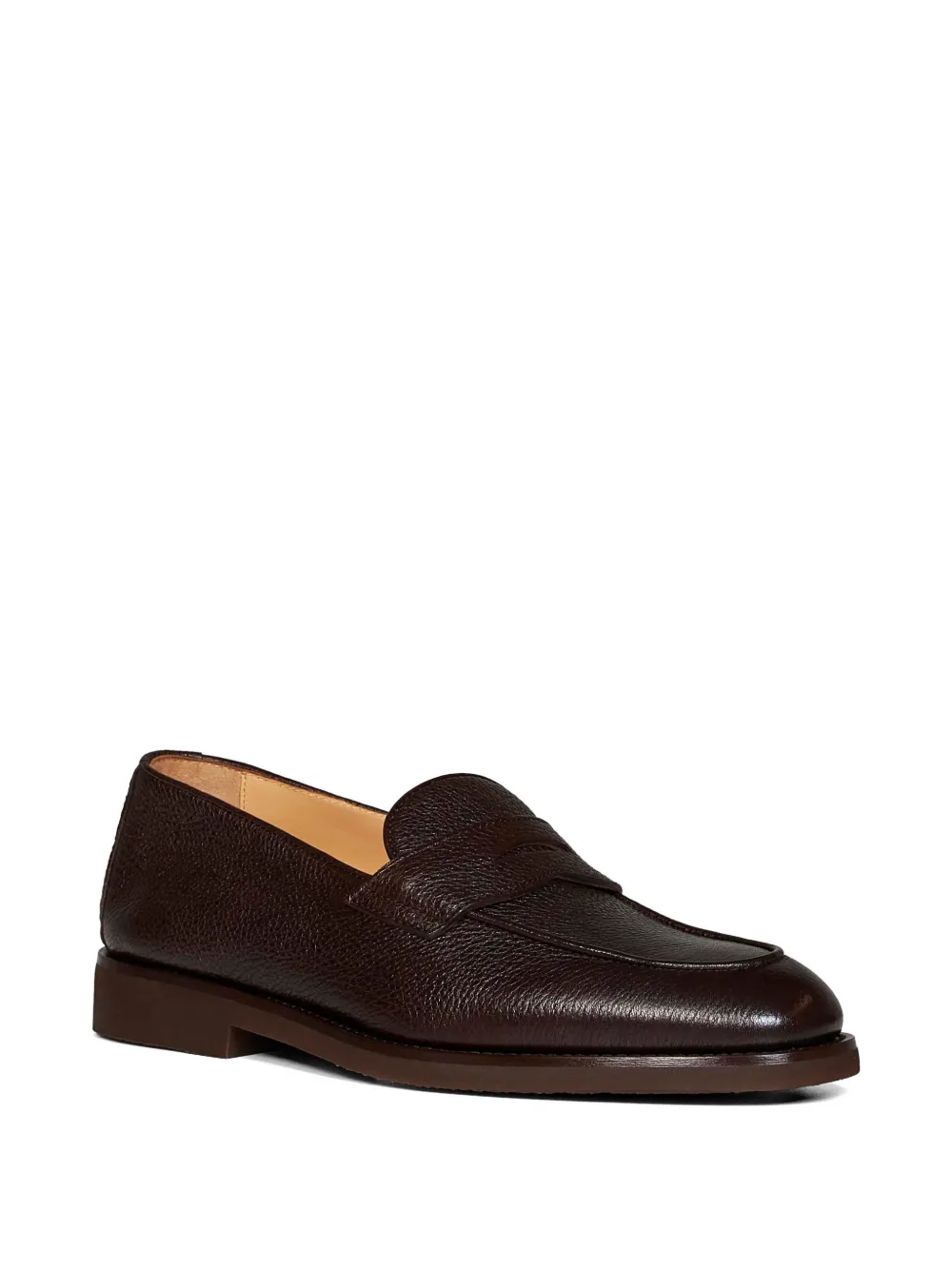 Brunello Cucinelli grained-leather penny loafers Bruin