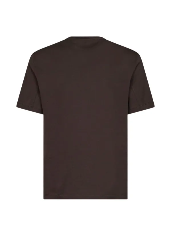Brunello Cucinelli logo-print T-shirt | Brown | FARFETCH