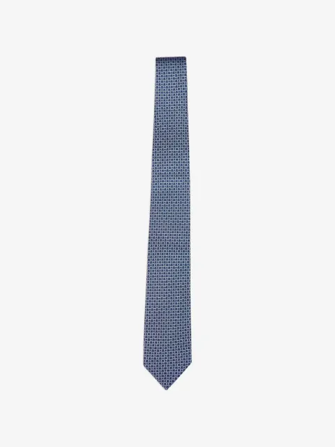 Ferragamo Link print silk tie