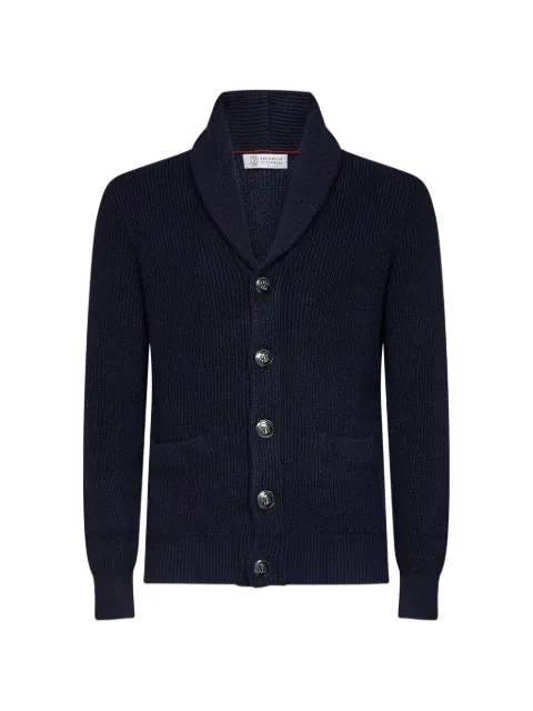 Brunello Cucinelli Solomeo crest shawl-collar cardigan
