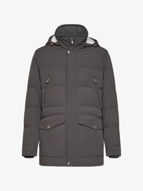 Brunello Cucinelli veste matelassée à capuche