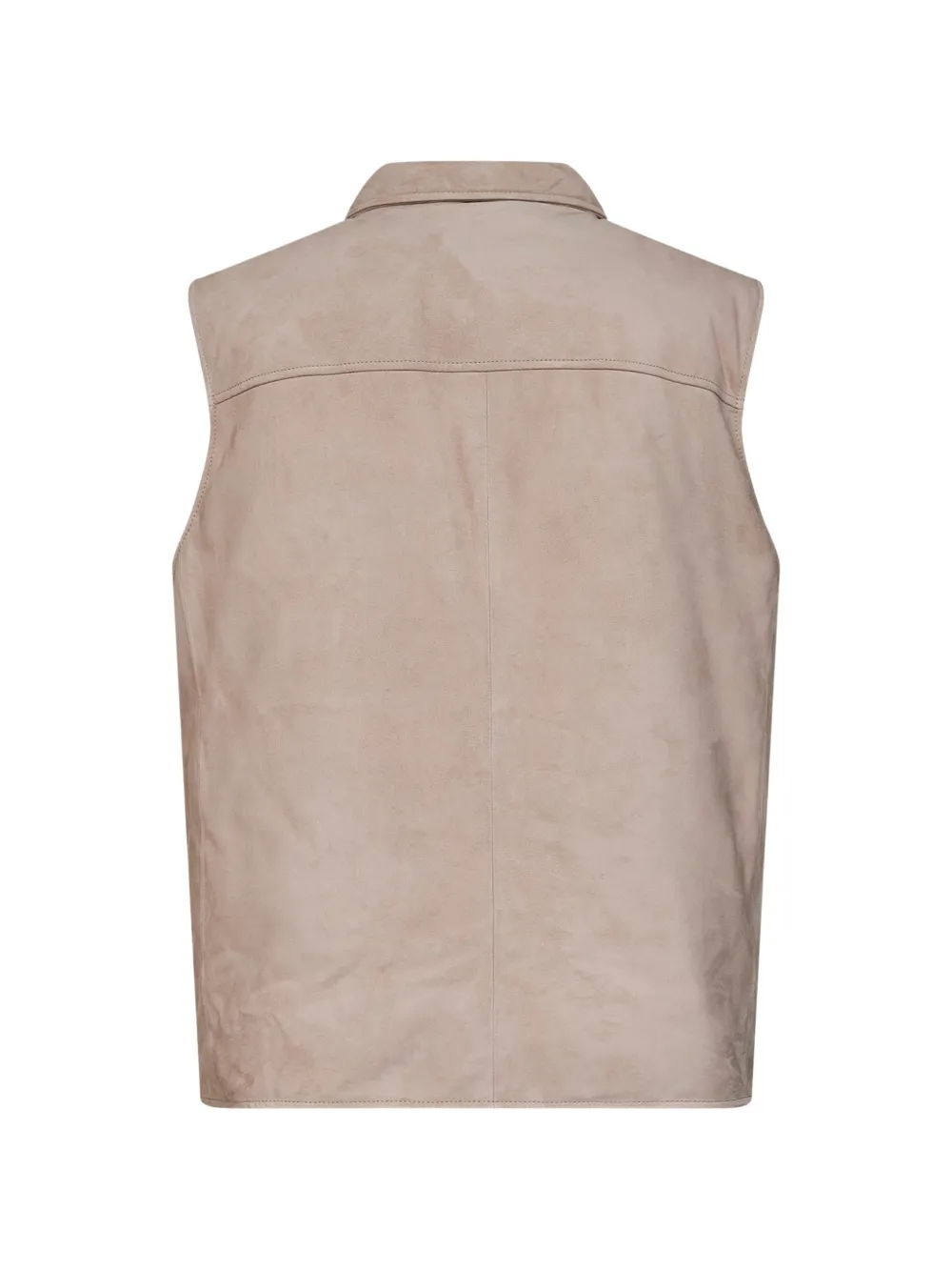 Brunello Cucinelli Leren bodywarmer Beige