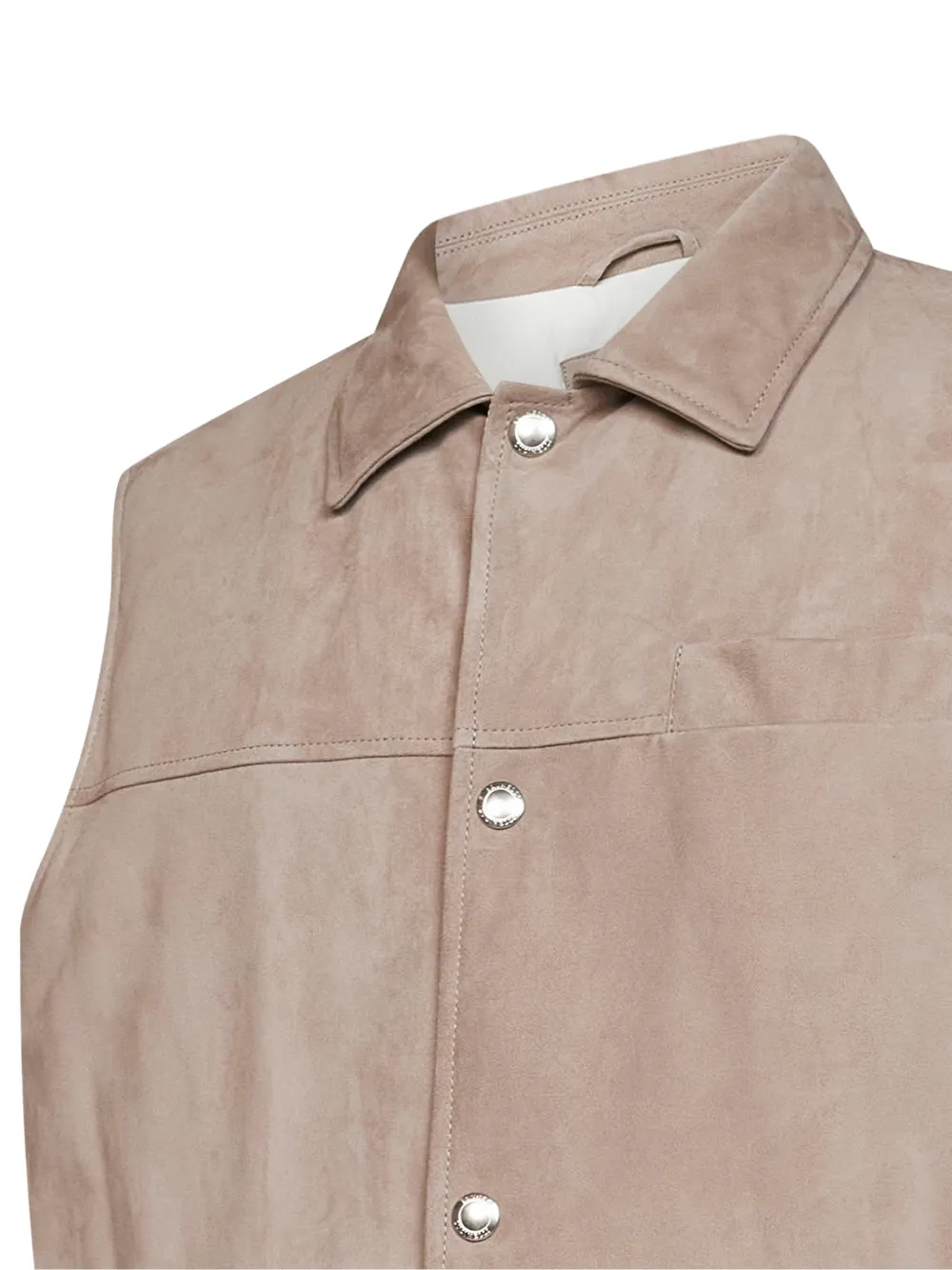 Brunello Cucinelli Leren bodywarmer Beige