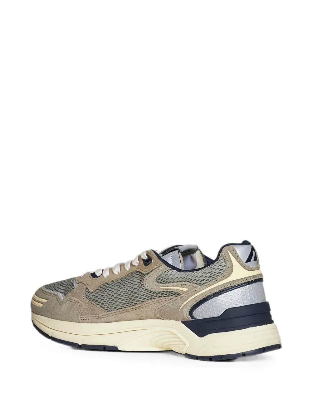 Autry Hyperway paneled mesh-suede sneakers Beige