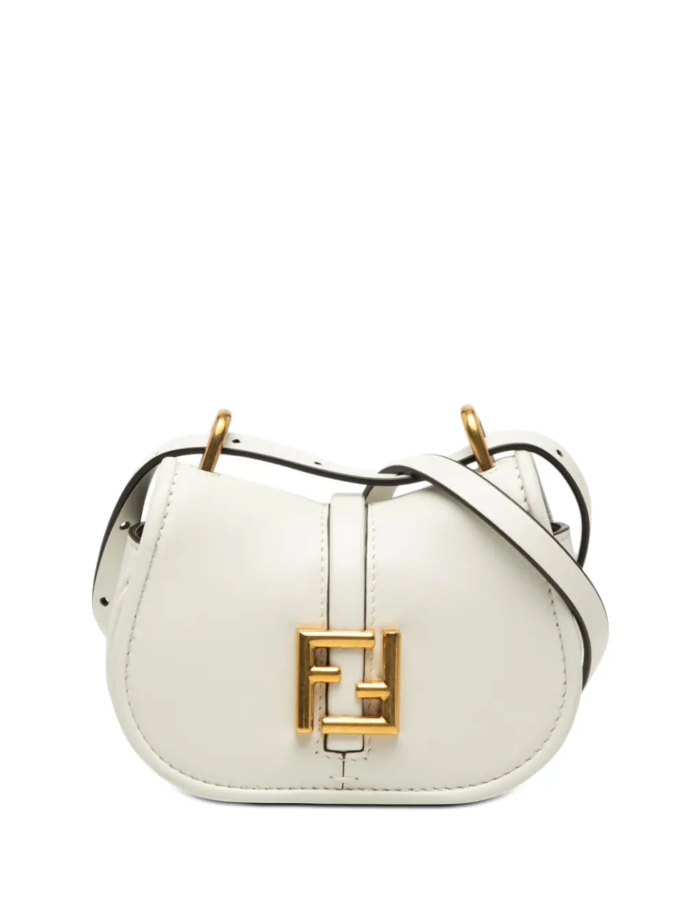 Fendi Pre-Owned 2010-2026 Mini Leather C’mon crossbody bag - Bianco