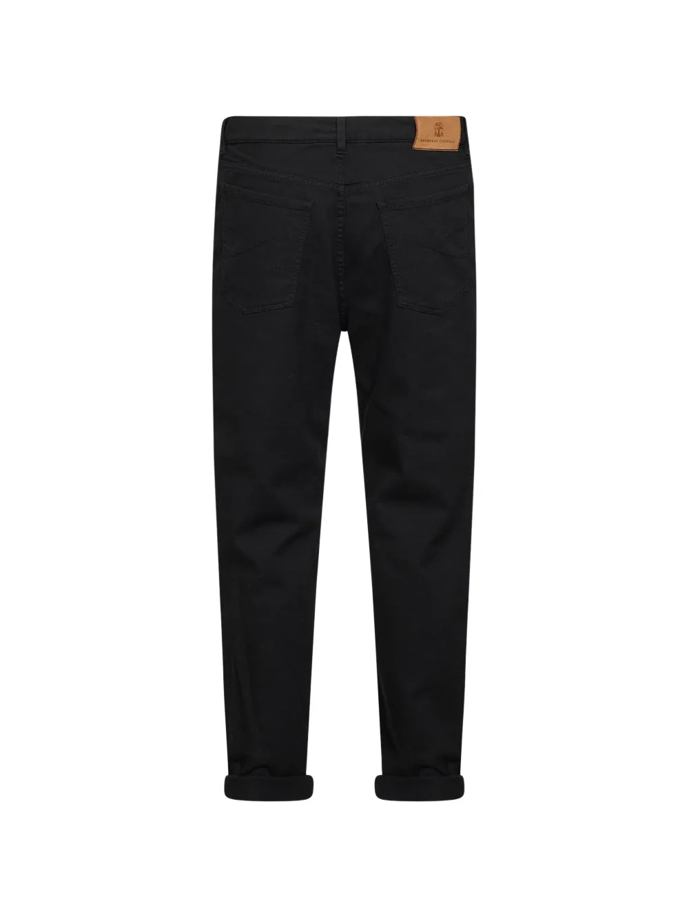 Brunello Cucinelli Solomeo jeans met wapenschild Zwart
