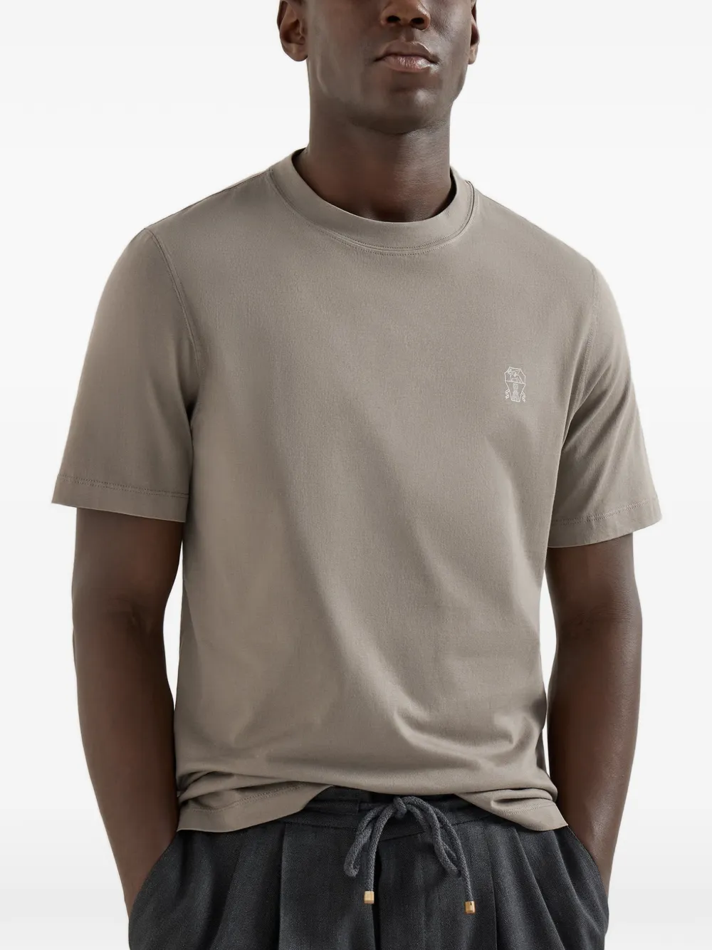 Brunello Cucinelli Solomeo T-shirt Bruin