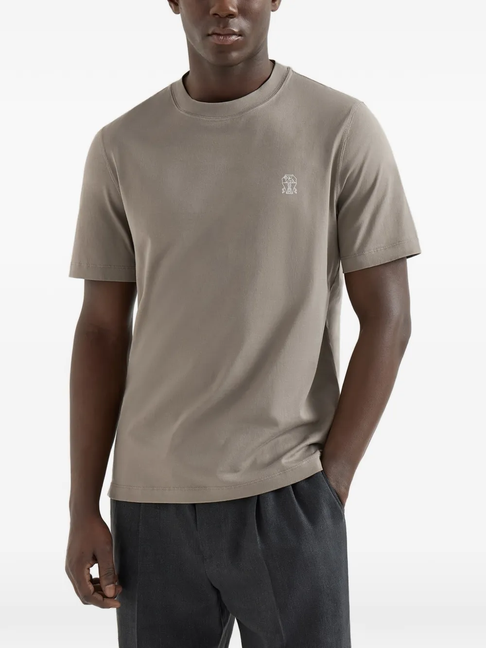Brunello Cucinelli Solomeo T-shirt Bruin