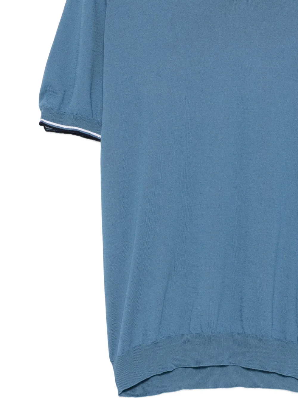 Gran Sasso T-shirt met contrasterende afwerking Blauw
