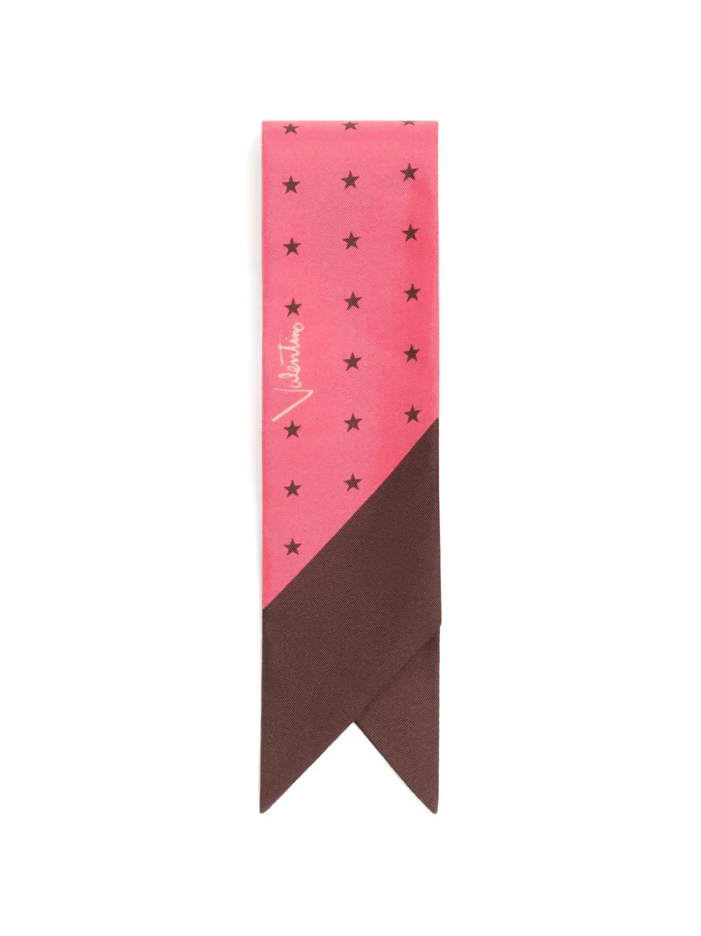 Valentino Garavani Zijden bandeau sjaal met Stelline e Firma sterrenprint Roze