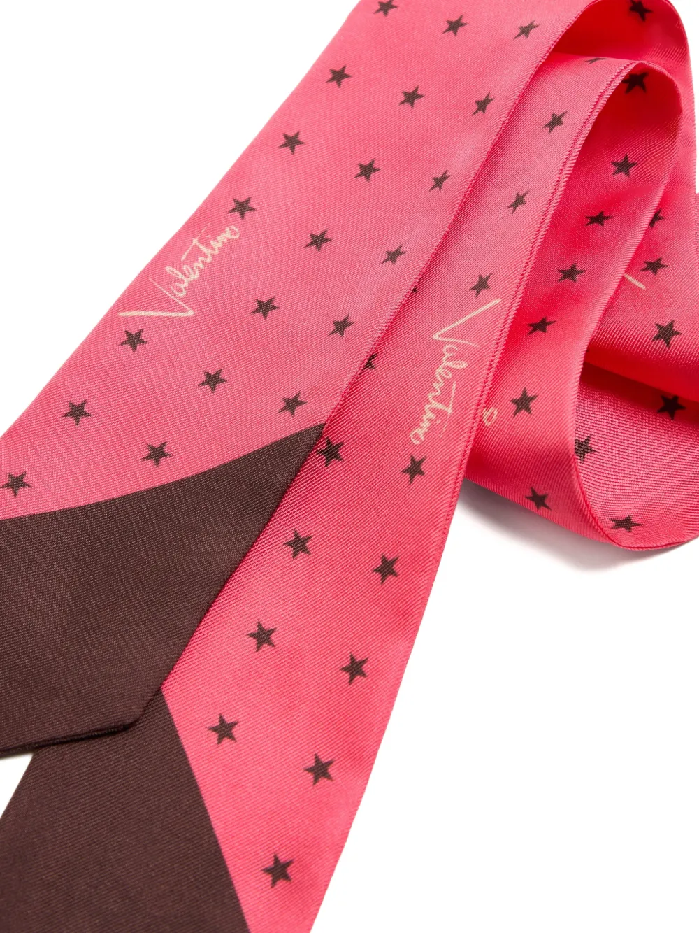 Valentino Garavani Zijden bandeau sjaal met Stelline e Firma sterrenprint Roze