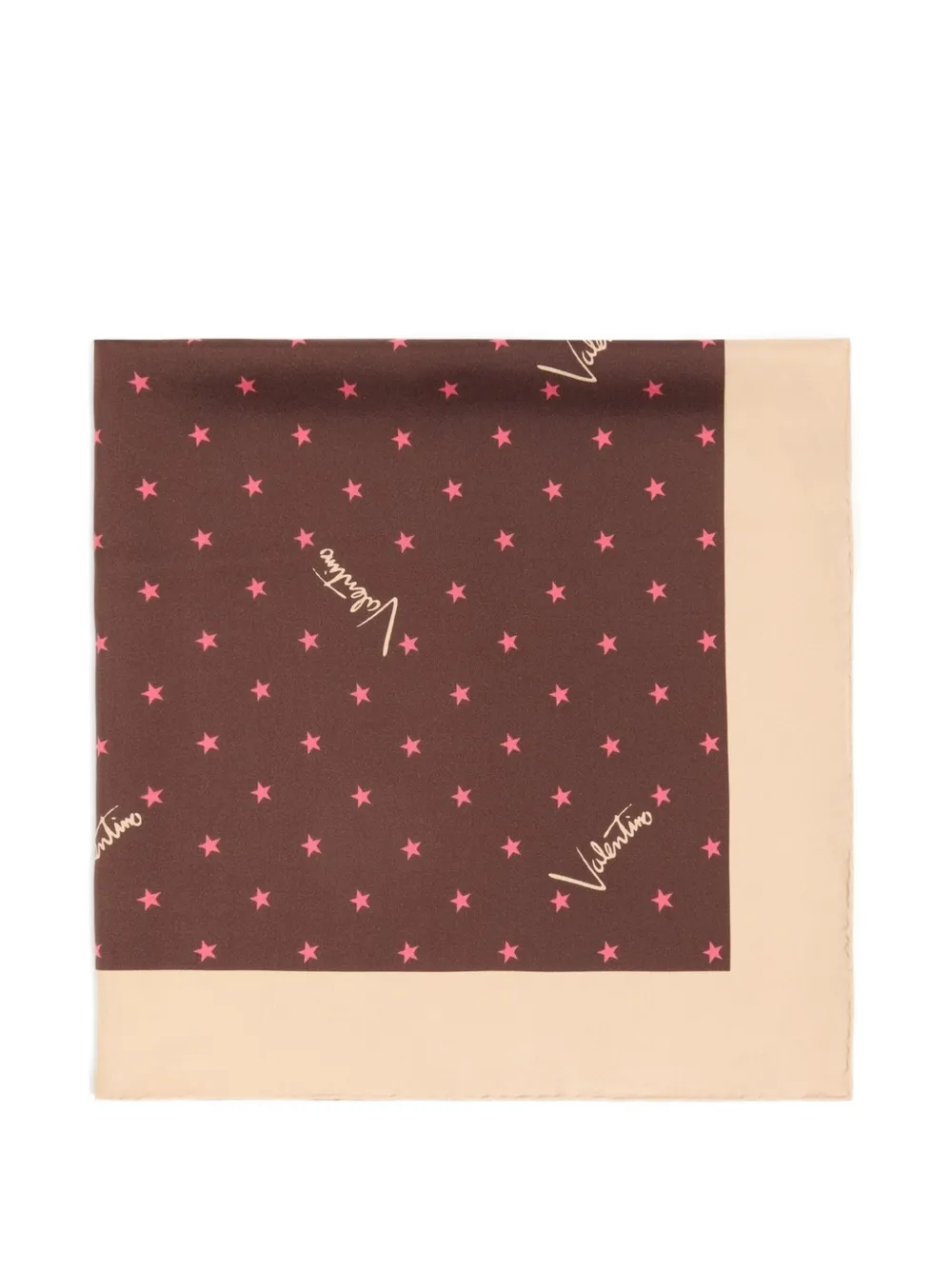 Valentino Garavani Stelline e Firma starry silk scarf - Marrone