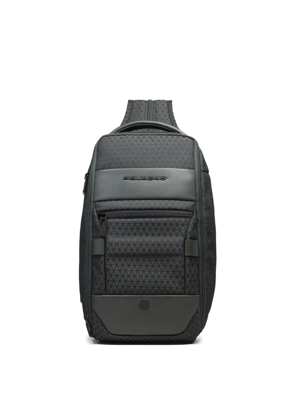PIQUADRO geometric-pattern two-way backpack - Nero