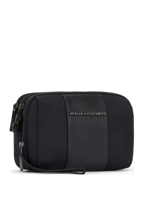 PIQUADRO logo-plaque clutch bag