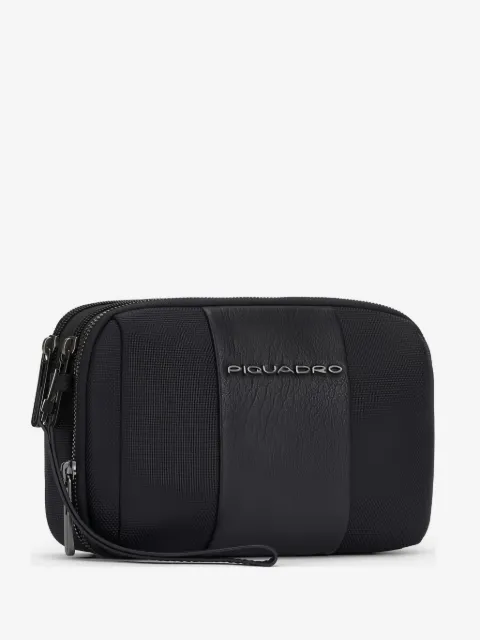 PIQUADRO logo-plaque clutch bag