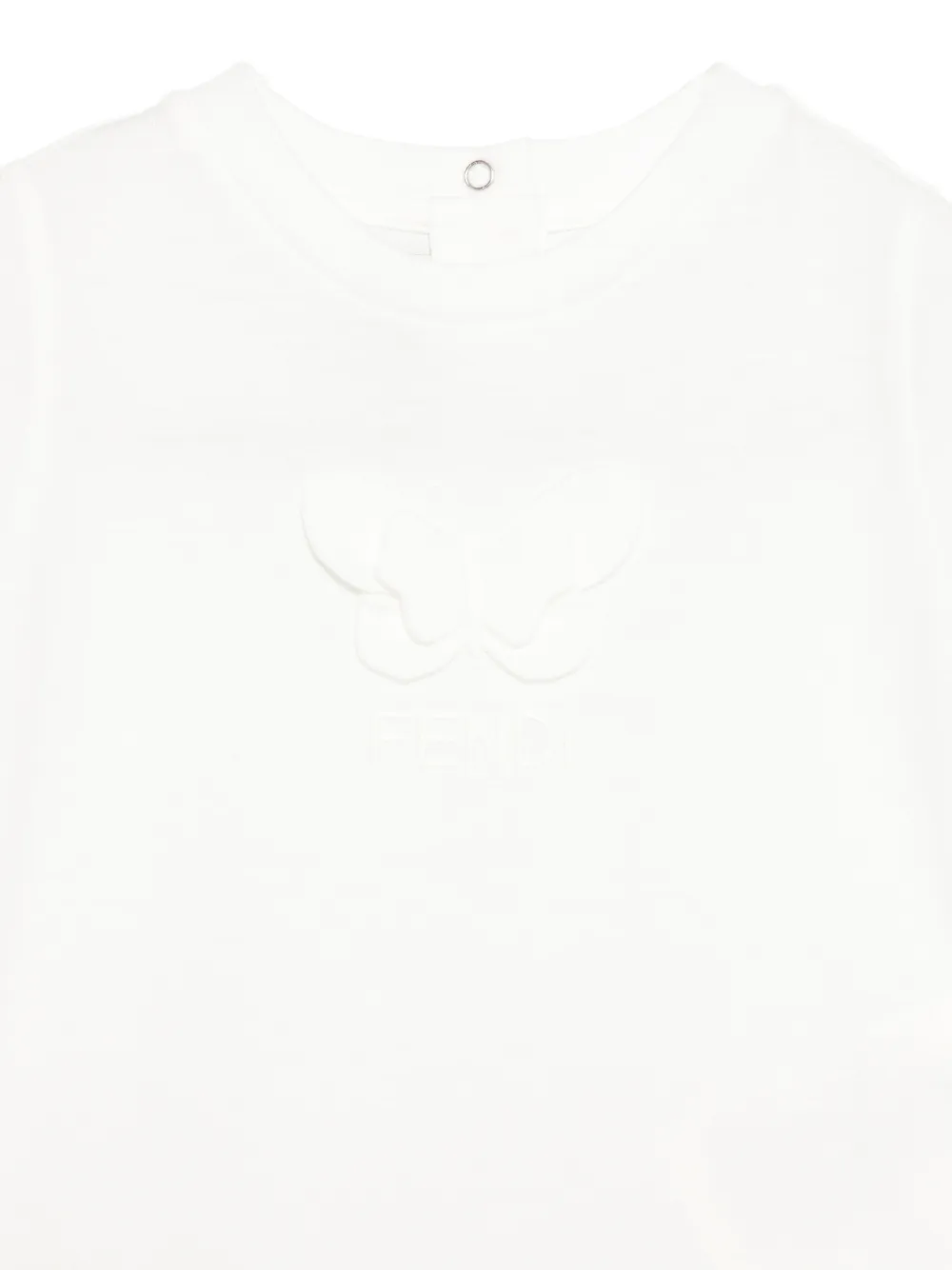 Fendi Kids T-shirt met vlinder-patroon Wit