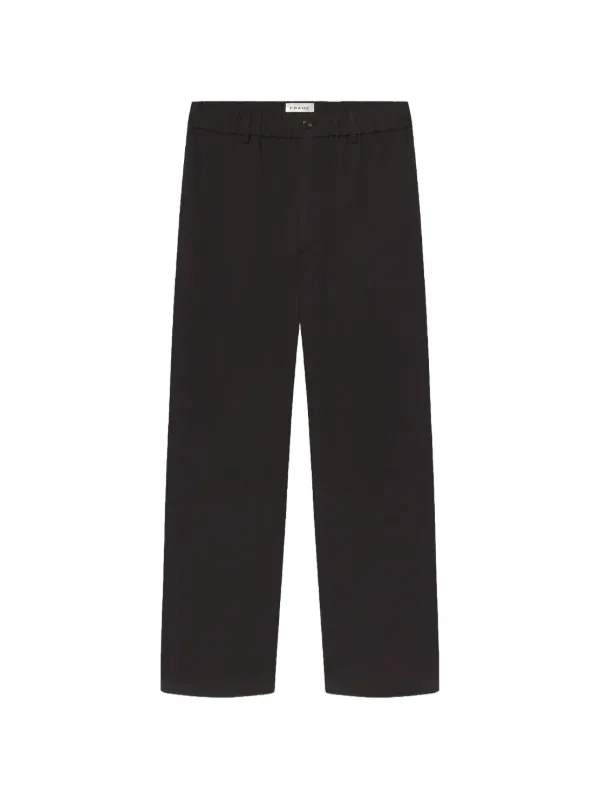 Frame Relaxed Cotton Trousers in Black