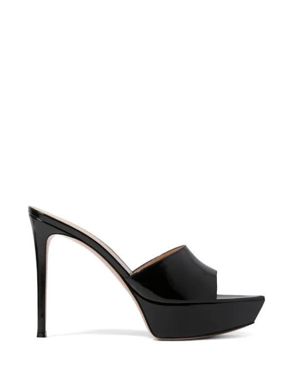Gianvito Rossi Platform Pointed-toe Mules in Black