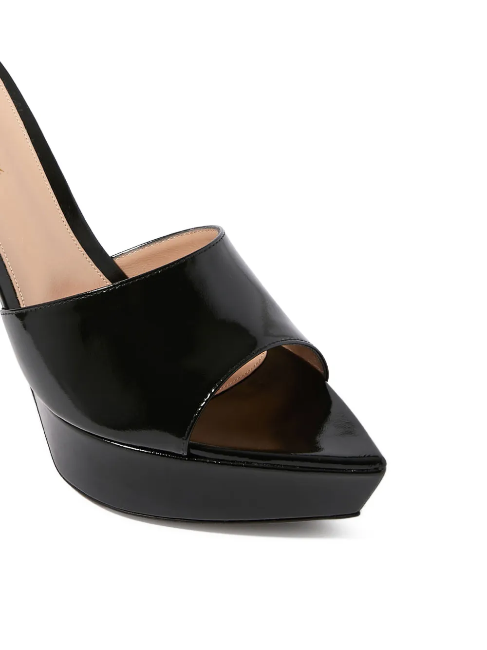 Gianvito Rossi Platform Pointed-toe Mules in Black, view 2
