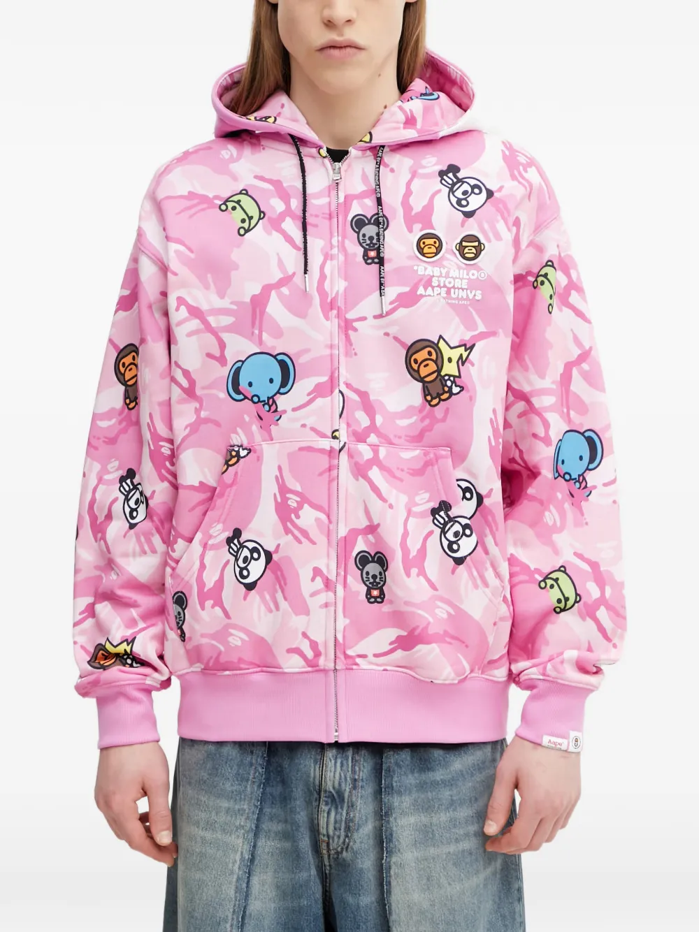 AAPE BY *A BATHING APE® Baby Milo camouflage-print hoodie - Rosa