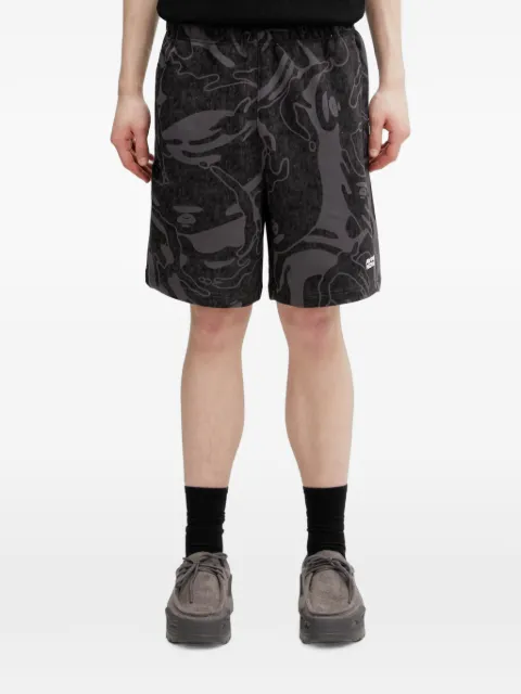 AAPE BY *A BATHING APE® graphic-print logo-print shorts