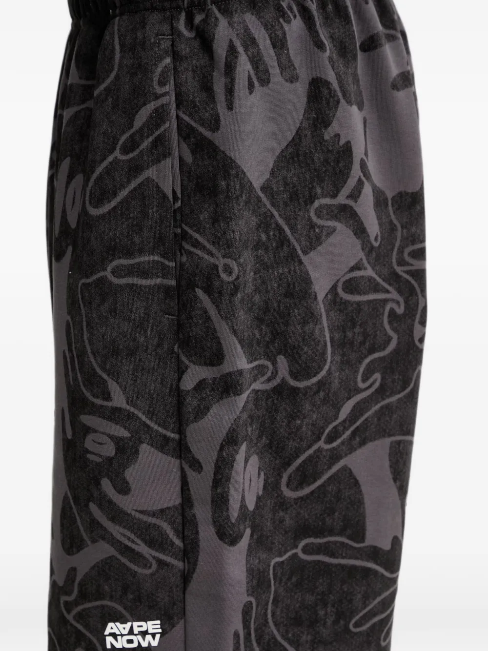 AAPE BY *A BATHING APE Shorts met logoprint Zwart
