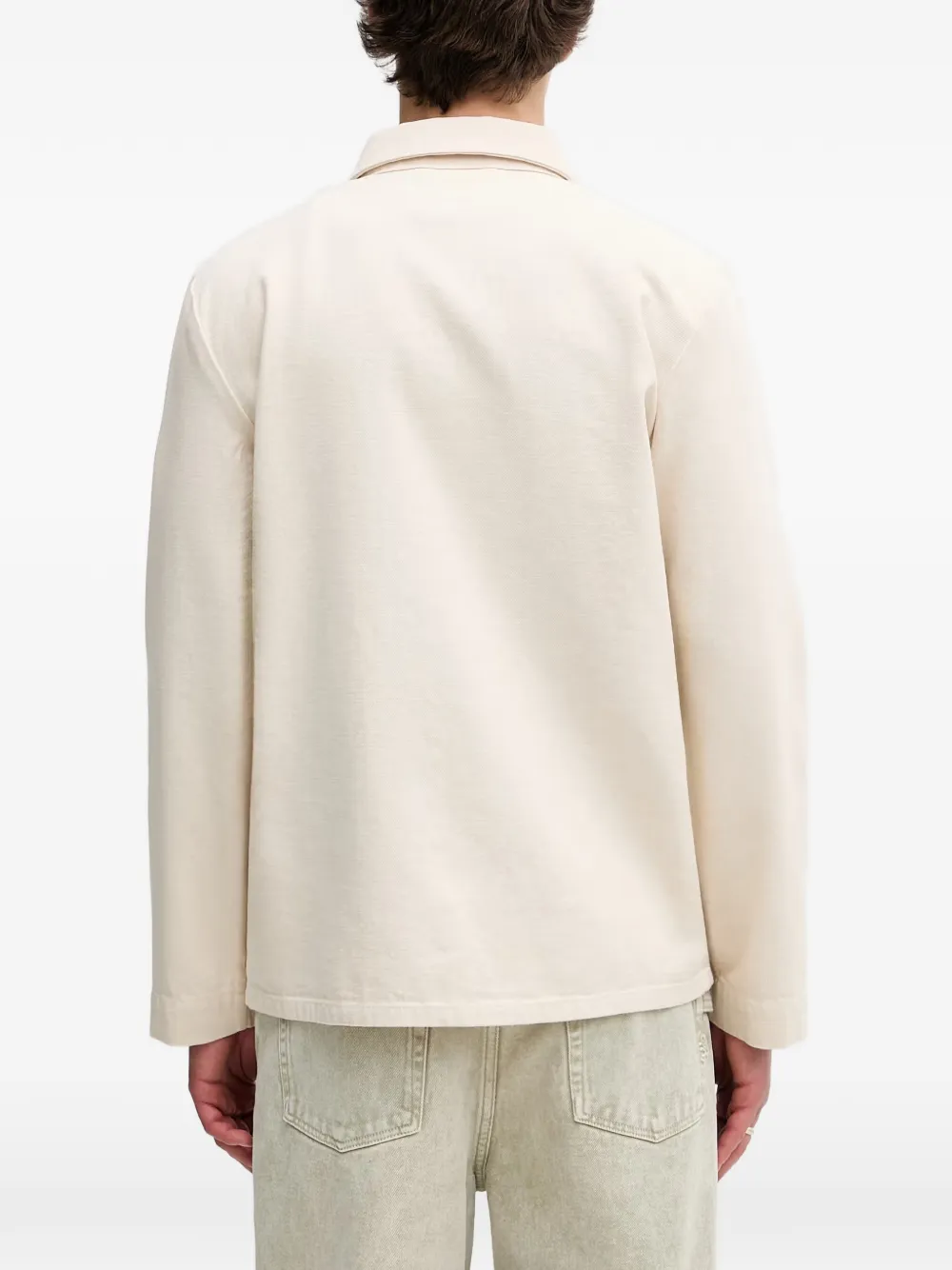 A.P.C. Kerlouan jack met opgestikte zak en knopen Beige