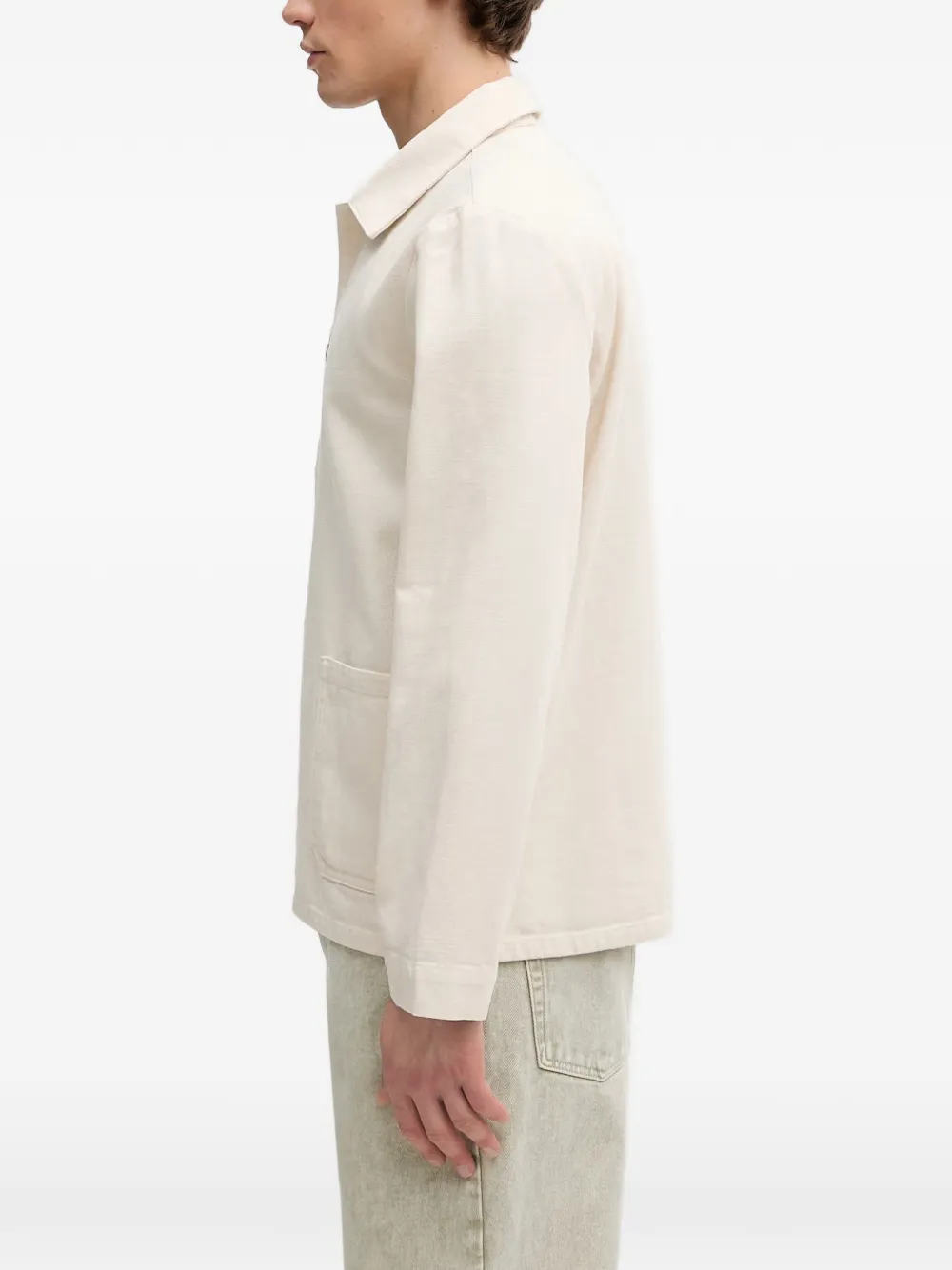 A.P.C. Kerlouan jack met opgestikte zak en knopen Beige