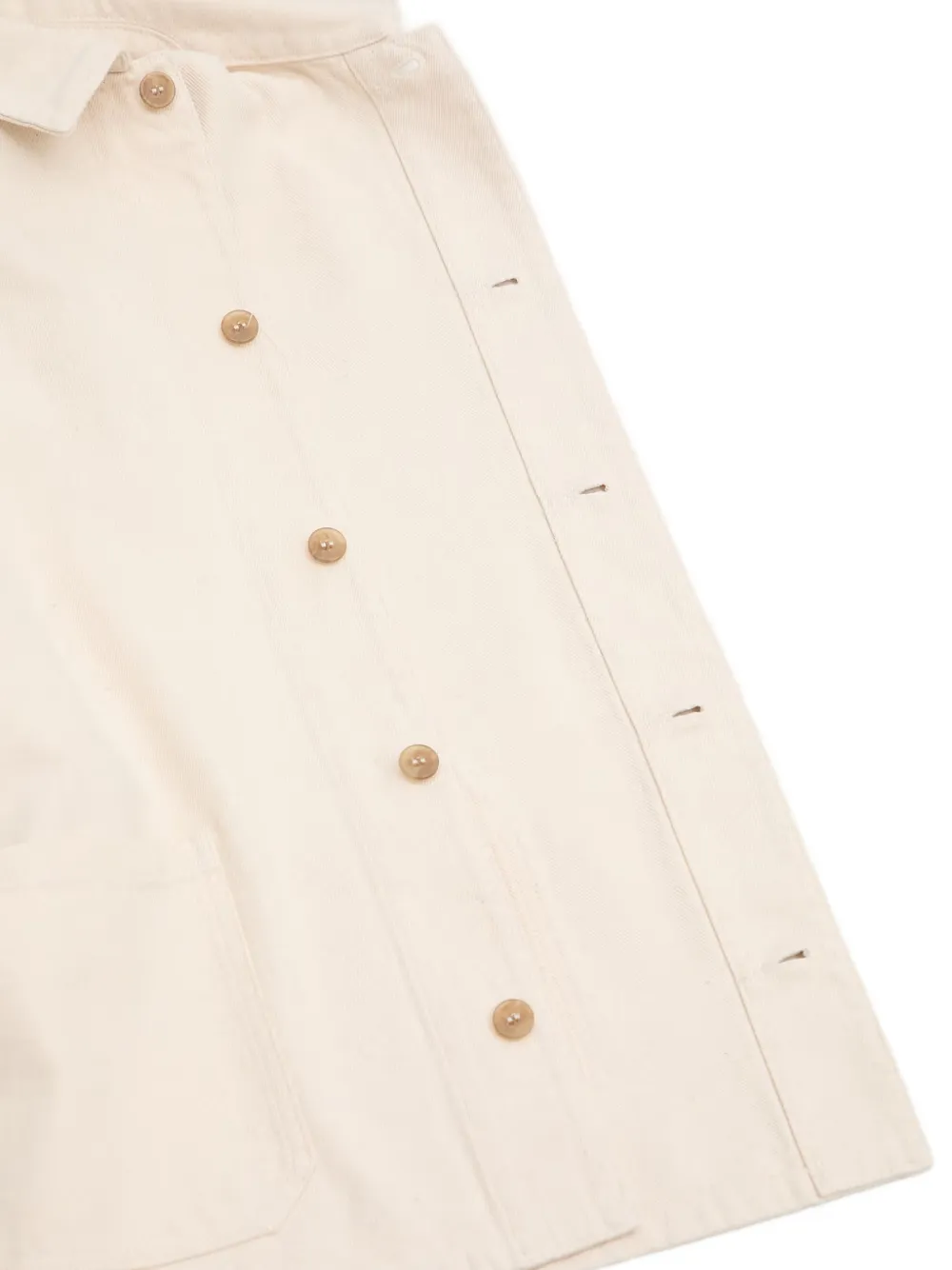 A.P.C. Kerlouan jack met opgestikte zak en knopen Beige