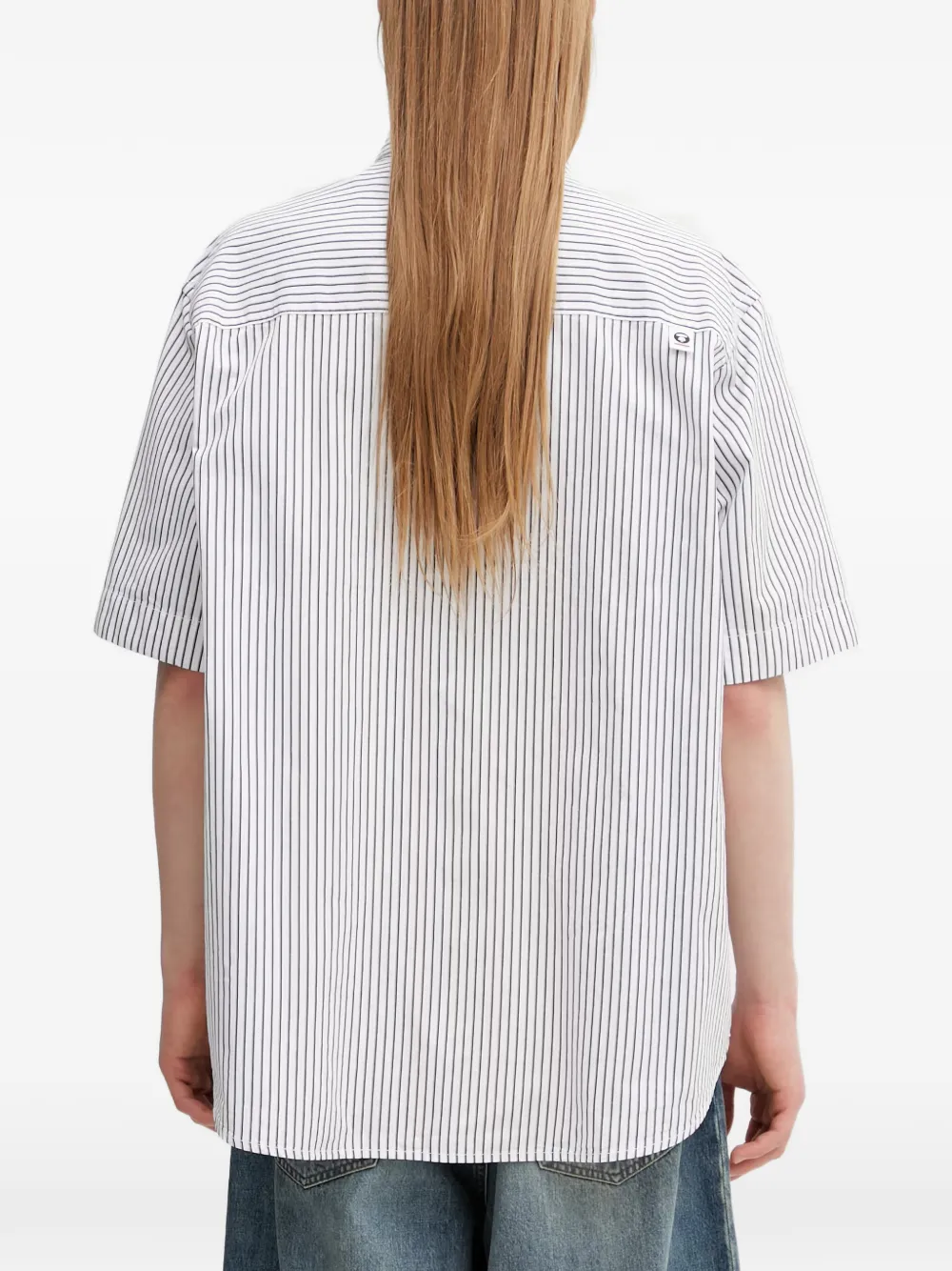 AAPE BY *A BATHING APE Gestreept overhemd Wit