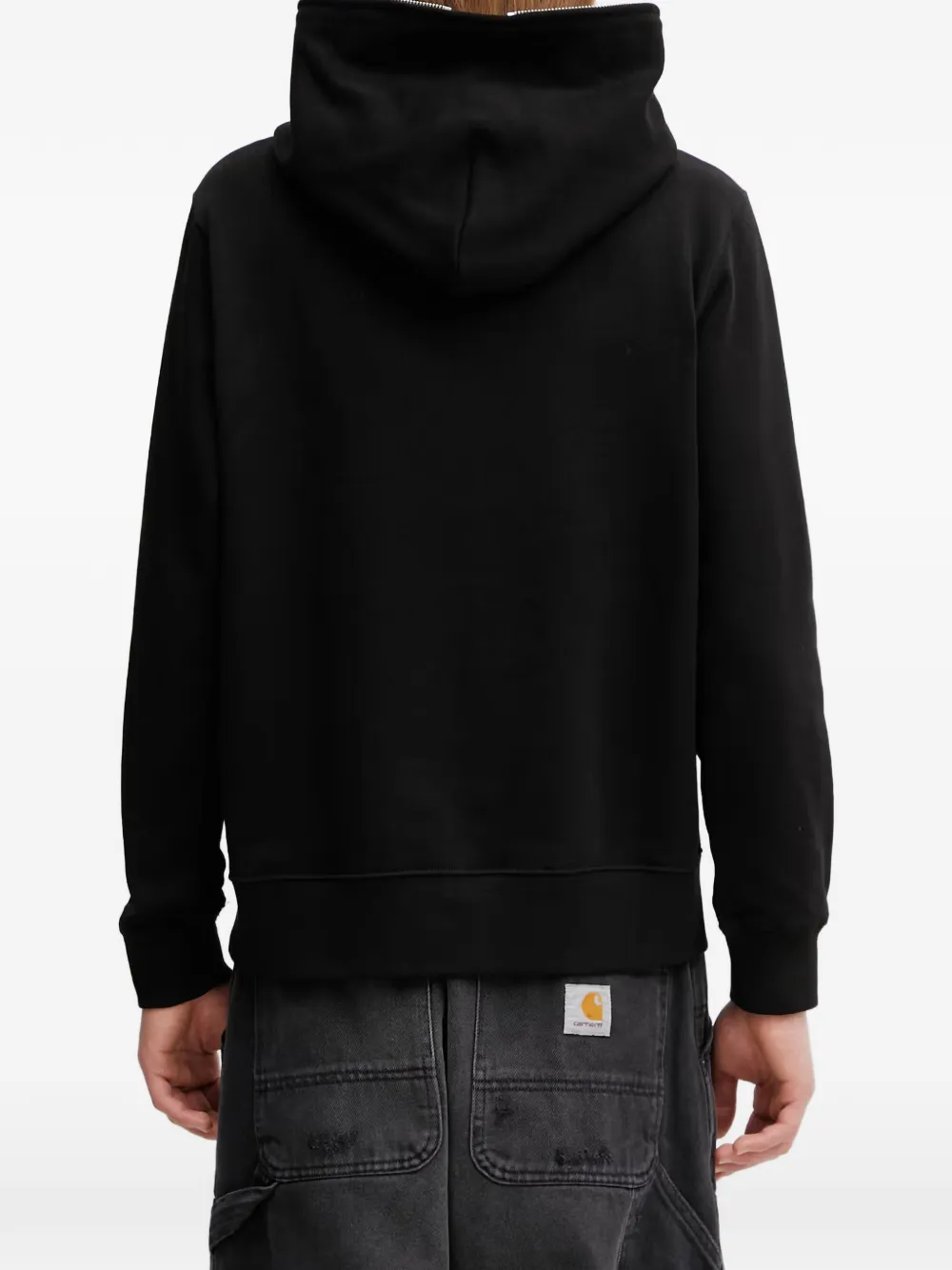 A BATHING APE Hoodie met logopatch Zwart